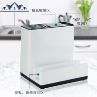 厨房多功能刀架刀具置物架筷笼筷子筒案砧板菜板锅盖架餐具收纳盒 三维工匠