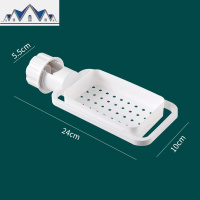 厨房收纳免打孔水龙头置物架挂篮海绵沥水架水收纳架抹布架 三维工匠
