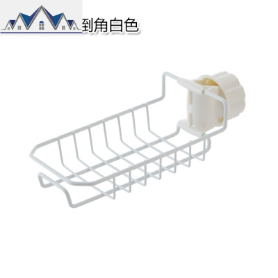 厨房用品不锈钢水龙头沥水置物架 家用多功能夹式水池抹布收纳架 三维工匠