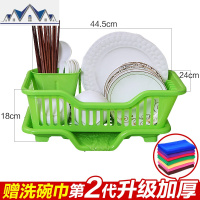 厨房用品沥水碗架碗筷收纳盒带盖灶台橱柜水置物架塑料篮晾碗柜 三维工匠