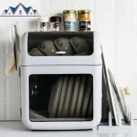 厨房碗架碗筷收纳盒放碗碟沥水装碗箱带盖餐盘厨具置物架塑料碗柜 三维工匠