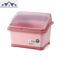 厨房碗碟置物架塑料碗柜装碗筷收纳盒放碗箱带盖双层餐具沥水碗架 三维工匠