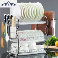 厨房置物架用品餐具洗放盘子碗碟收纳架刀架沥水碗架 三维工匠