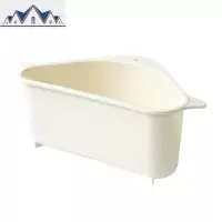家用水吸盘置物架厨房三角挂架沥水架百洁布海绵托架垃圾收纳架 三维工匠