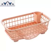 带筷笼碗碟收纳架家用可拆卸放碗盘沥水架厨房塑料餐具架子 三维工匠