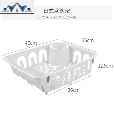 日式厨房餐具沥水架收纳架特大号碗架带盖碗碟架碗筷置物架收纳盒 三维工匠