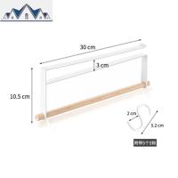 日式铁艺厨柜下挂式排钩厨房卷纸收纳架悬挂式免钉挂钩沥水插卡式 三维工匠