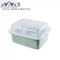 装碗筷收纳盒放碗箱沥水碗架厨房家用带盖碗盆碗碟置物架塑料碗柜 三维工匠