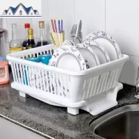 高品质塑料大号沥水碗盆 厨房滴水碗碟架 放碗盆滤碗盆碗架收纳架 三维工匠