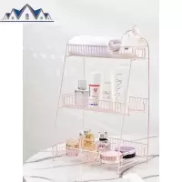 ins桌面置物架铁艺化妆品收纳架宿舍桌子收纳盒厨房整理架子 三维工匠