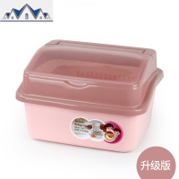 厨房装碗筷收纳盒家用碗柜沥水碗架放碗箱带盖碗盆塑料碗碟置物架 三维工匠