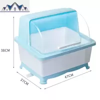 厨房装碗筷收纳盒放碗沥水架收纳箱带盖家用置物架塑料碗盆碗碟柜 三维工匠