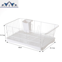 不锈钢沥水碗架大号碗碟架置物架碗筷晾放架厨房收纳架收纳盒沥水 三维工匠