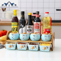 创意陶瓷调料盒套装厨房用品用具调料罐佐料盒盐罐收纳盒家用套装 三维工匠