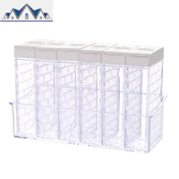 厨房用品塑料放盐味精罐子单个家用北欧调味佐料盒套装收纳瓶组合 三维工匠收纳盒