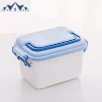 有盖桌上手提塑料收纳箱整理宿舍桌面收纳盒小号零食厨房储物箱 三维工匠