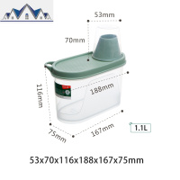 五谷杂粮塑料收纳盒家用厨房干货储物罐透明冰箱储物盒 三维工匠