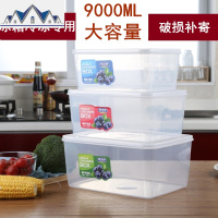 冰箱冷冻专用大容量保鲜盒三件套装防潮防湿厨房透明储物盒收纳盒 三维工匠