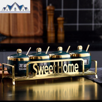 可挂式调料盒厨房用品家用调味罐油醋瓶调料瓶北欧收纳盒套装组合 三维工匠