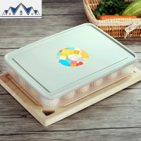 鸡蛋收纳盒塑料带盖厨房冰箱食物冷冻保鲜盒多层鸡蛋托盘架鸡蛋格 三维工匠