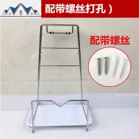 304锅盖架 壁挂带接水盘免打孔锅盖收纳置物架子 不锈钢厨房用品 三维工匠