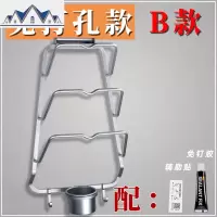 免打孔壁挂式锅盖架太空铝厨房收纳易拆卸三层多功能挂钩带接水盘 三维工匠收纳层架