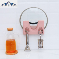 免打孔锅盖架壁挂式多功能厨房用品收纳置物架菜板架砧板架 三维工匠