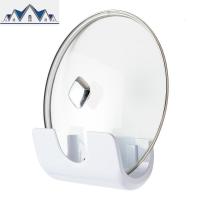 免打孔锅盖架简约墙贴家用厨房多功能收纳带钩壁挂式置物架 三维工匠