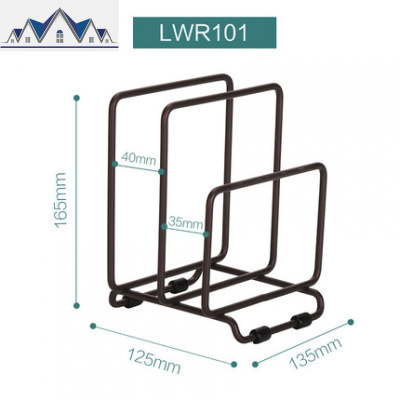 厨房收纳锅盖架置物架砧板座可伸缩2层 103组合 三维工匠