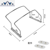 免钻孔免钉壁挂二格小巧304不锈钢锅盖架狭缝 三维工匠收纳层架
