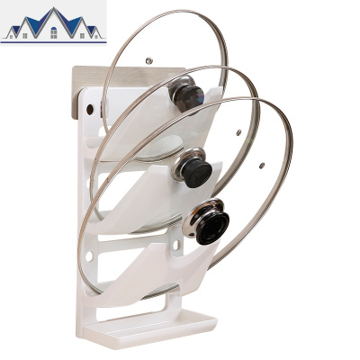 壁挂式锅盖架厨房收纳架免打孔砧板架吸盘式菜板架置物架锅盖架子 三维工匠