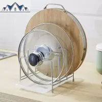 简单放锅盖的架子菜板砧板架厨房坐式不锈钢粘板收纳座占板蒸板祸 三维工匠收纳层架