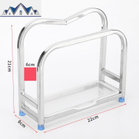 粘板架菜板架厨房坐式落地砧板架不锈钢案板架家用台面收纳锅盖架 三维工匠收纳层架