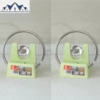 锅盖架坐式放锅盖的架子厨房多功能置物架免打孔菜板砧板架两个装 三维工匠