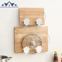 锅盖架收纳架粘贴挂钩免打孔厨房置物架壁挂菜板案板砧板刀架子 三维工匠