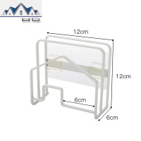 免打孔锅盖架收纳架铁艺黑色厨房置物架壁挂式菜板砧板架墙上收纳 三维工匠