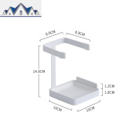 厨房家用勺子锅盖收纳架台面立式汤勺置物托架带接水免打孔 三维工匠