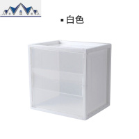 收纳箱塑料透明组合书柜简易整理储物收纳柜格子开式带收纳盒 三维工匠