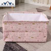 家居超大号棉麻布艺收纳储物箱盒筐篮可束口折叠衣服物柜整理防尘 三维工匠