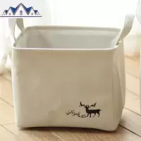 布艺棉麻玩具零食收纳篮收纳筐折叠衣物脏衣篮 收纳箱 三维工匠