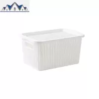 仿藤编有盖收纳箱衣服衣物整理箱塑料大号玩具收纳盒储物盒 三维工匠