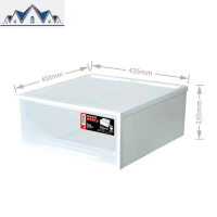 抽屉式收纳箱塑料收纳柜自由组合简易衣服透明多功能储物柜 三维工匠