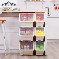 叠式储物箱收纳箱整理箱塑料零食玩具大小号 INP984\5\6 三维工匠