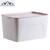 撞色加厚塑料收纳箱大号玩具衣服收纳盒有盖衣柜内衣整理箱储物箱 三维工匠