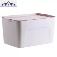 撞色加厚塑料收纳箱大号玩具衣服收纳盒有盖衣柜内衣整理箱储物箱 三维工匠