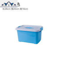 彩色加厚塑料手提有盖食品储物收纳箱衣物化妆品杂物收纳盒整理箱 三维工匠