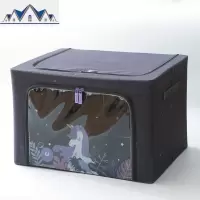 衣服收纳箱布艺牛津布钢架整理箱子折叠加厚特大号家用储物箱 三维工匠