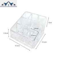 片片吖带翻盖防尘口红收纳盒 网红透明桌面多格化妆品唇釉简约整 三维工匠