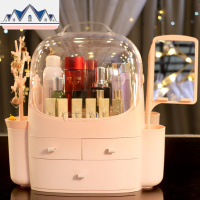 网红化妆品收纳盒防尘学生宿舍家用桌面大容量梳妆台护肤品置物架 三维工匠