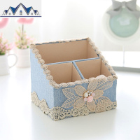 遥控器板桌面茶几收纳盒置物架布艺客厅化妆品整理梳妆台简约家用 三维工匠